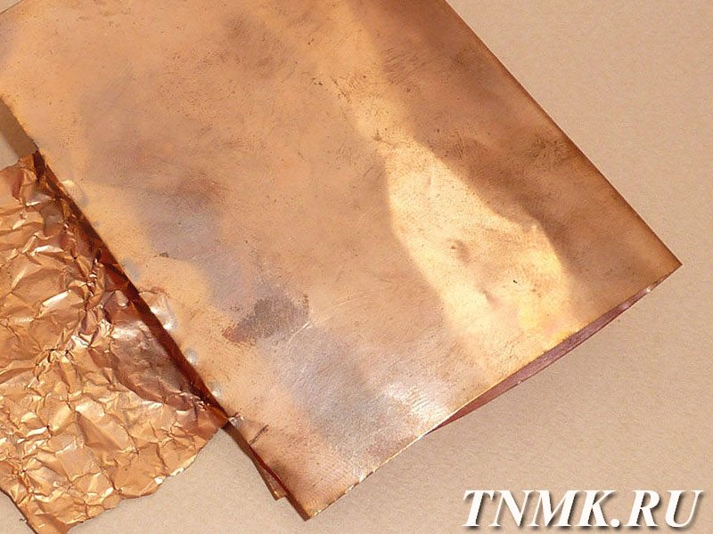 Фольга медная 0.1х300 М1Т ГОСТ 1173-2006 купить 